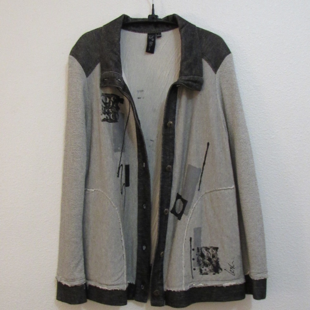 Bohemian hand painted lightweight casual jacket